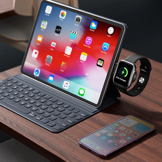 Stacja ładująca JOYROOM JR-WQS02 iPhone AirPods Apple Watch 4 in 1 Black (6956116772833) - obraz 14