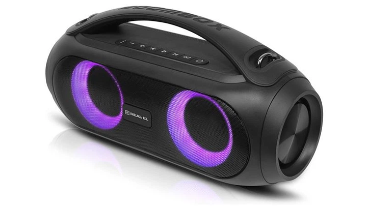 Акустическая система REAL-EL X-745, 40 Вт, Bluetooth, RGB-подсветка, влагозащита IPX5, черная (EL121600012) - Фото 4 Акустическая система REAL-EL X-745, 40 Вт, Bluetooth, RGB-подсветка, влагозащита IPX5, черная (EL121600012) - изображение 4