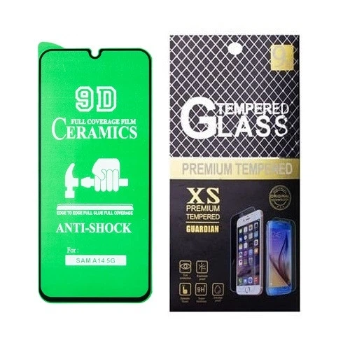 Противоударная защитная пленка Ceramics для Samsung Galaxy A14, M14, A14 5G, A145, A146, M146 с черной рамкой, глянцевая - Фото 1 Противоударная защитная пленка Ceramics для Samsung Galaxy A14, M14, A14 5G, A145, A146, M146 с черной рамкой, глянцевая - изображение 1