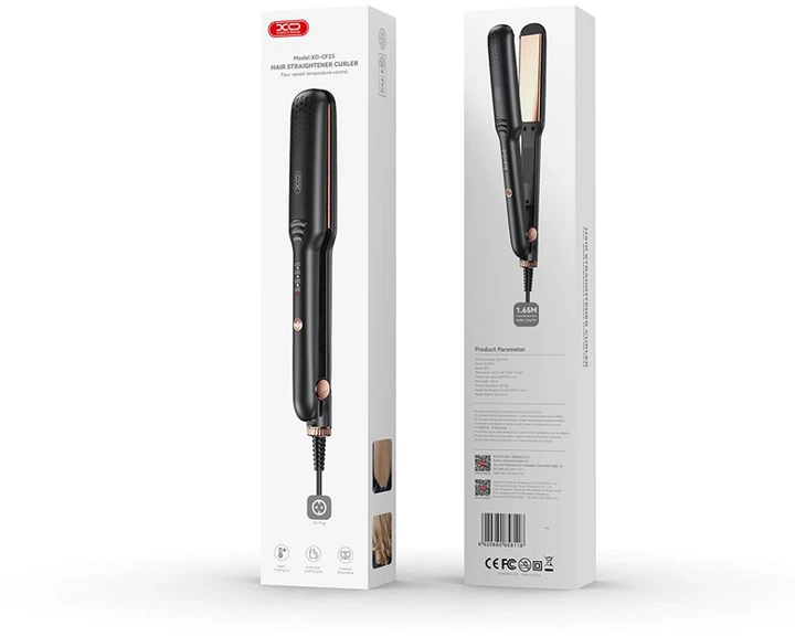 Випрямляч для волосся XO CF25 Black (CF25.black) - Фото 7 Випрямляч для волосся XO CF25 Black (CF25.black) - зображення 7