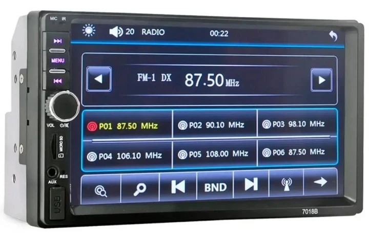 Автомобильная магнитола 2din Pioneer MP5 2DIN 7012 USB Bluetooth + Автомагнитола универсальная с рамкой - изображение 7