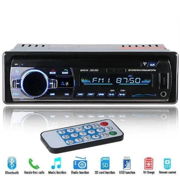Автомагнитола мощная с чистым звуком UKC Pioneer JSD-520BT С USB И BLUETOOTH - изображение 6