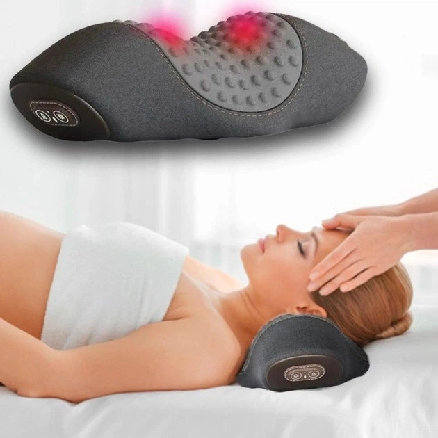 Массажная подушка PILLOW LY-344 для шеи 3 режима ортопедическая Grey - изображение 3