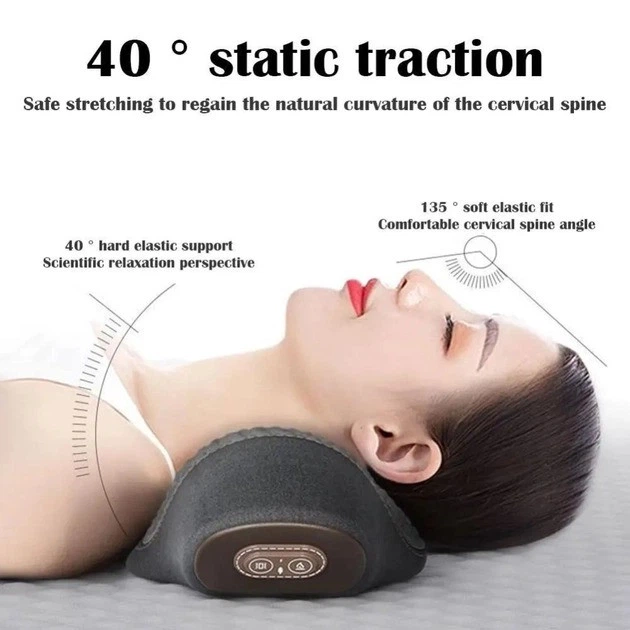 Массажная подушка PILLOW LY-344 для шеи 3 режима ортопедическая Grey - изображение 4