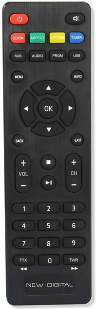 Tuner cyfrowy New Digital T2 265 HD Senior DVB-T2 HEVC Black (4779049800129) - obraz 3