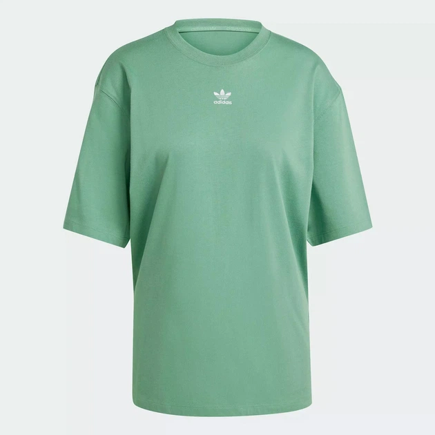Футболка хлопковая оверсайз длинная женская Adidas Originals Essentials Boyfriend IY7323 M Зеленая (KC1000000045664) - Фото 9 Футболка хлопковая оверсайз длинная женская Adidas Originals Essentials Boyfriend IY7323 M Зеленая (KC1000000045664) - изображение 9