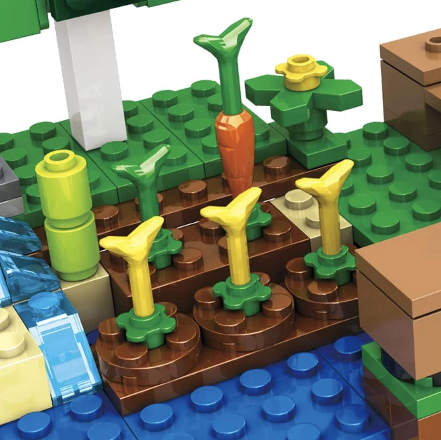 Конструктор Майнкрафт 199 деталей+персонажі, дитячий набір Minecraft My World Mineworld Ферма SJ8804 - зображення 3