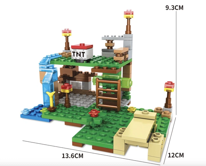 Конструктор Майнкрафт 310 деталей+персонажи, детский набор Minecraft My World Mineworld Скала у водопада SJ81005 - Фото 8 Конструктор Майнкрафт 310 деталей+персонажи, детский набор Minecraft My World Mineworld Скала у водопада SJ81005 - изображение 8