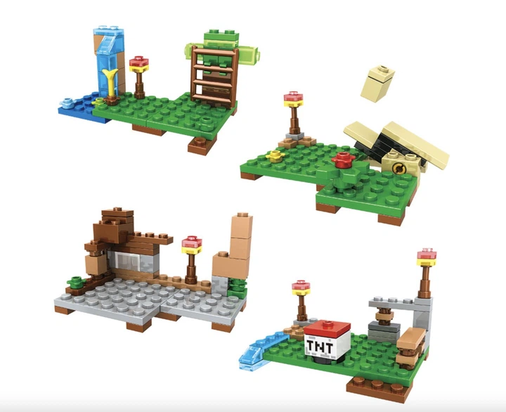Конструктор Майнкрафт 310 деталей+персонажи, детский набор Minecraft My World Mineworld Скала у водопада SJ81005 - Фото 9 Конструктор Майнкрафт 310 деталей+персонажи, детский набор Minecraft My World Mineworld Скала у водопада SJ81005 - изображение 9
