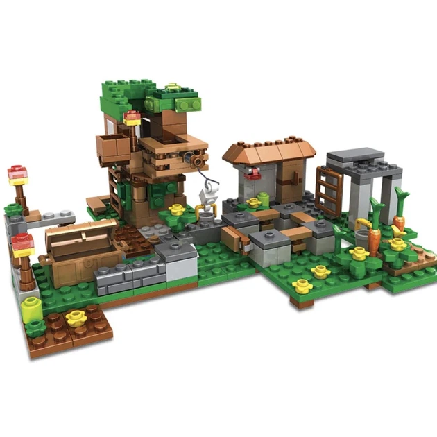 Конструктор Майнкрафт 425 деталей+персонажи, детский набор Minecraft My World Mineworld Битва за сокровища SJ8808 - изображение 3