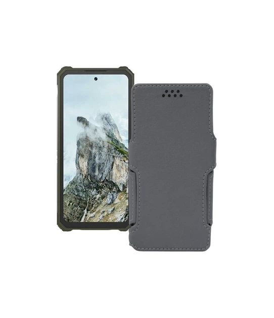 Чохол-книжка з екошкіри для телефону Oukitel F150 R2022 Сірий - Фото 1 Чохол-книжка з екошкіри для телефону Oukitel F150 R2022 Сірий - зображення 1