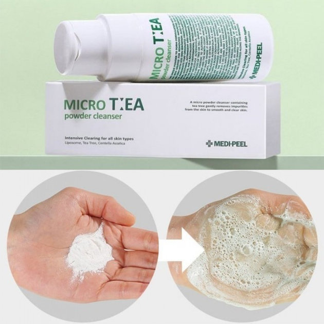 Ензимна пудра MEDI PEEL Micro Tea Powder Cleanser глибоко очищаюча з чайним деревом 70 г - зображення 3