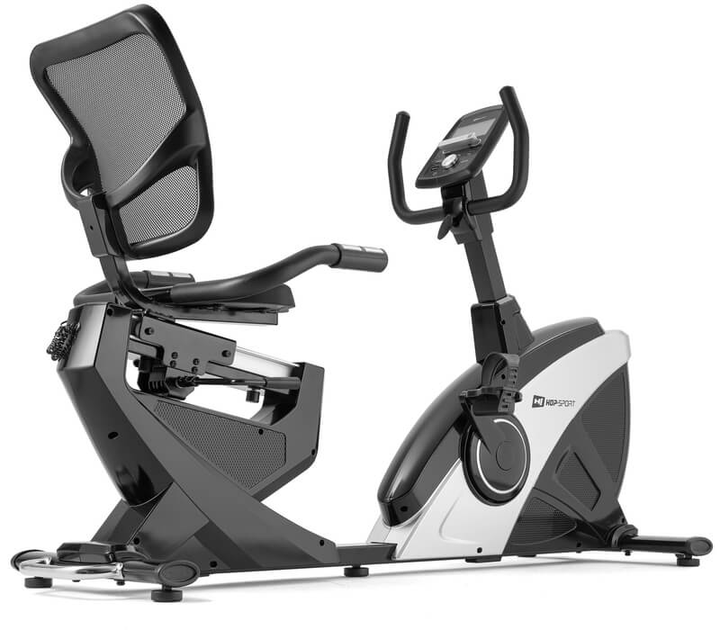 Горизонтальний велотренажер Hop-Sport HS-070L Helix сріблястий iConsole+ - зображення 7