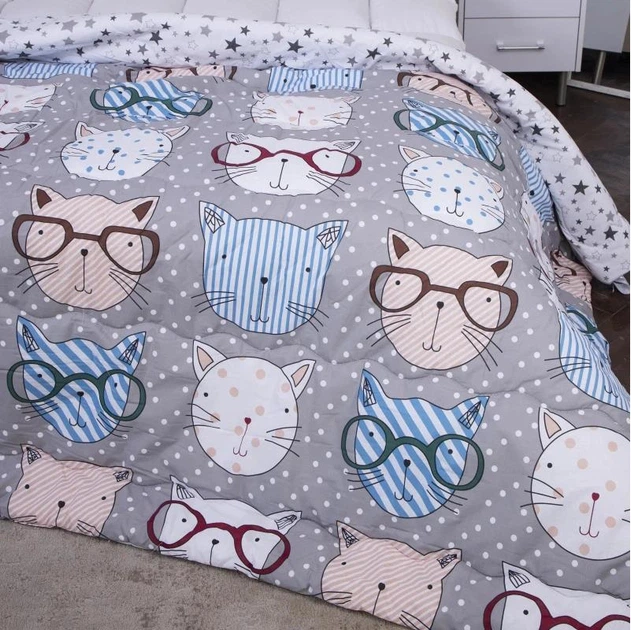 Одеяло шелковое MirSon Зима №3004 Color Fun Line Whales 140х205 (2200004831633) - изображение 3