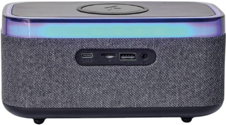 Zegar stołowy Gembird z funkcją bezprzewodowego ładowania (DAC-SPKBT-QC15-BK) - obraz 4