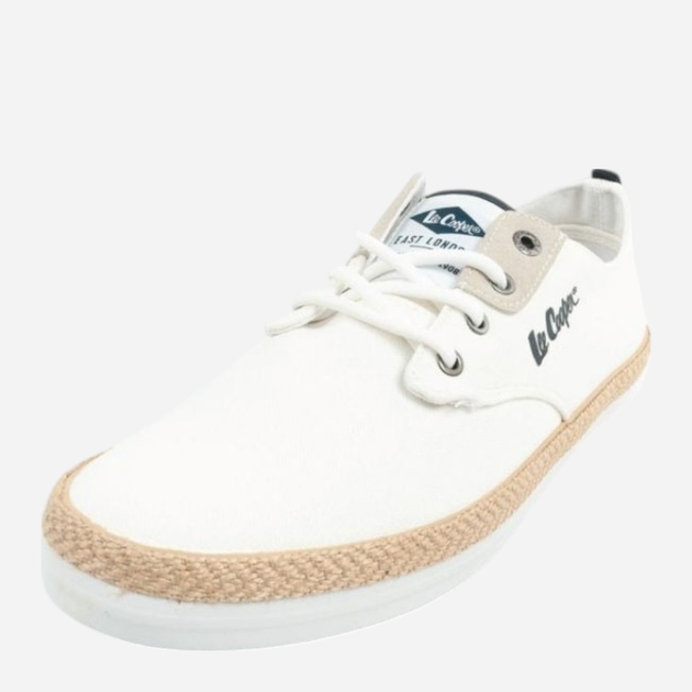 Tenisówki męskie materiałowe do kostki Lee Cooper LCW-25-02-3252M 40 26.5 cm Białe - obraz 4