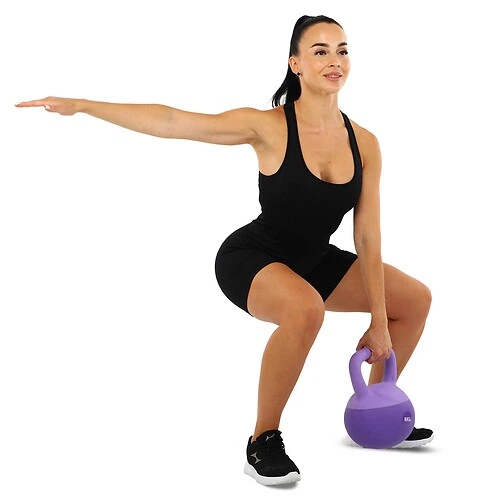 Гиря мягкая 8 кг Поливинилхлорид наполнитель песок Zelart SOFT KETTLEBELL цвет фиолетовый FI-0122-8 - изображение 10