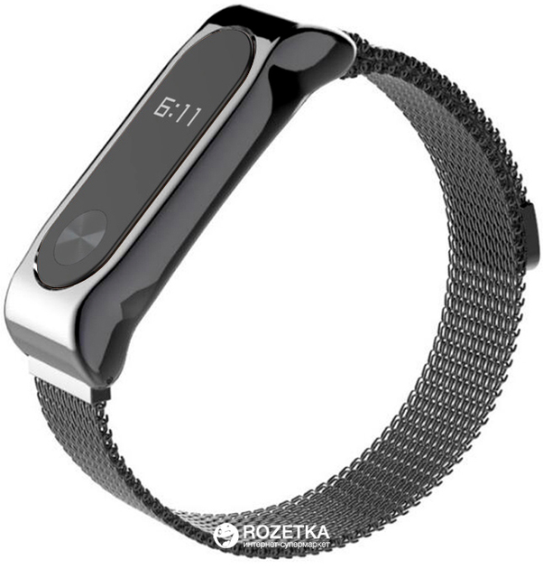 Фитнес-браслет Xiaomi Mi Band 2 OLED Металлический ремешок SE Black ...
