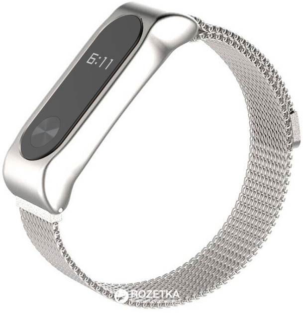 Фітнес-браслет Xiaomi Mi Band 2 OLED Металевий ремінець SE Silver ...