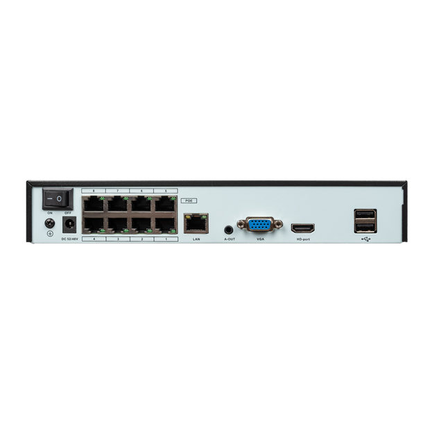 IP видеорегистратор 8-канальный 8MP NVR GreenVision GV-N-S024/08 (8POE) (Lite) - Фото 4 IP видеорегистратор 8-канальный 8MP NVR GreenVision GV-N-S024/08 (8POE) (Lite) - изображение 4