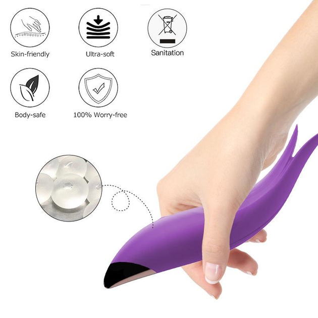 Вибратор Melo Licking Vibrator со стимуляцией клитора и сосков Розовый (2025270024222) - изображение 4