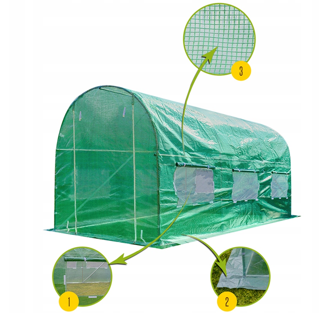 Садовая теплица парник LEOBRO Garden 10м2 Green (LB-10M19) - изображение 4