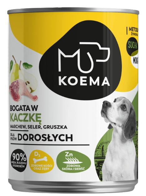 Opakowanie mokrej karmy dla psów Koema Diczyzna, jagnięcina, wołowina, królik, indyk, kaczka 6 szt x 400 g (5904734019435) - obraz 5