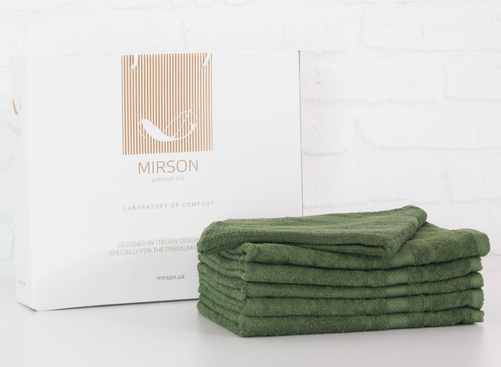 Набір лазневих рушників MirSon №5079 Elite SoftNess Military 50х90 6 шт від Rozetka на платформі USKIDKA Акція на Набір лазневих рушників MirSon №5079 Elite SoftNess Military 50х90 6 шт від Rozetka
