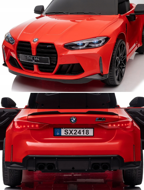 Дитячий електромобіль BMW M4 12V PlayHouse червоний (Польща) - зображення 2