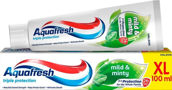 Зубна паста Aquafresh М'яко-м'ятна 100 мл (5054563197993) - Фото 1 Зубна паста Aquafresh М'яко-м'ятна 100 мл (5054563197993) - зображення 1