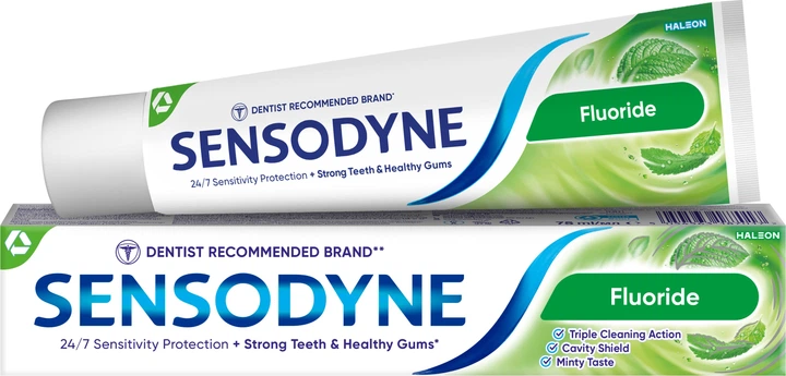 Зубна паста Sensodyne Fluoride Фтор 75 мл (5054563187017) - Фото 1 Зубна паста Sensodyne Fluoride Фтор 75 мл (5054563187017) - зображення 1
