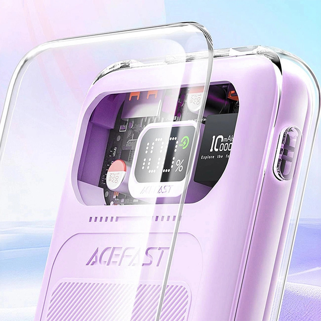 УМБ Acefast M1 10000 mAh Sparkling Series Fast Charging 30W Purple (6974316281993) - зображення 9