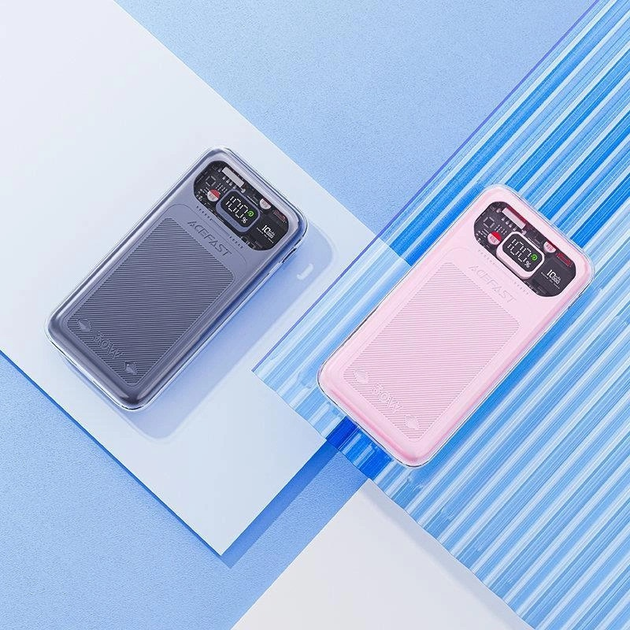 УМБ Acefast M1 10000 mAh Sparkling Series Fast Charging 30W Pink (6974316282006) - зображення 3