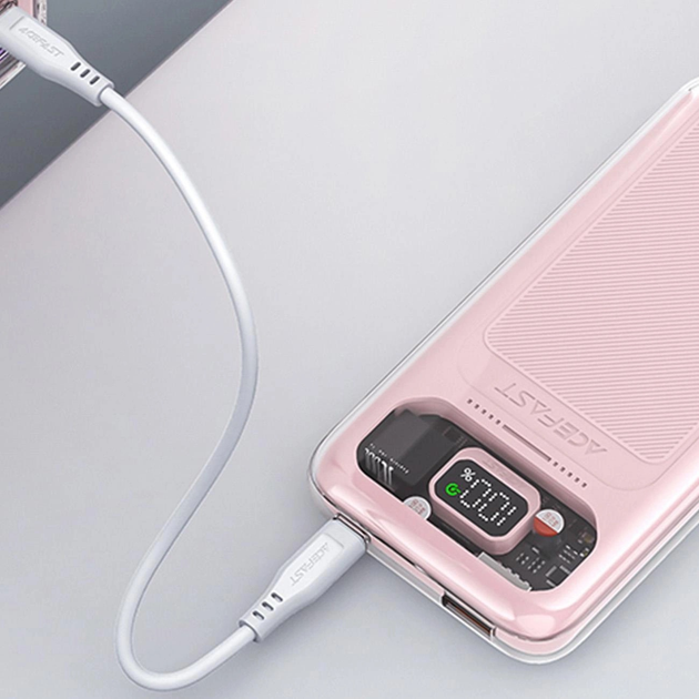 УМБ Acefast M1 10000 mAh Sparkling Series Fast Charging 30W Pink (6974316282006) - зображення 7