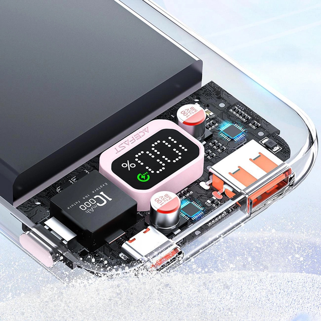 УМБ Acefast M1 10000 mAh Sparkling Series Fast Charging 30W Pink (6974316282006) - зображення 8