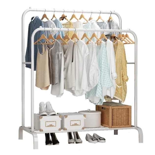 Двойная стойка Double A Double floor Hanger Вешалка для одежды с полкой для обуви 110x54 см (42343) - изображение 7