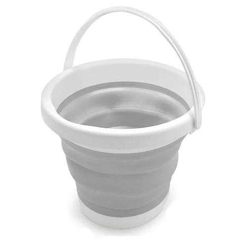 Ведро 10 литров туристическое складное Collapsible Bucket, Серое - изображение 12