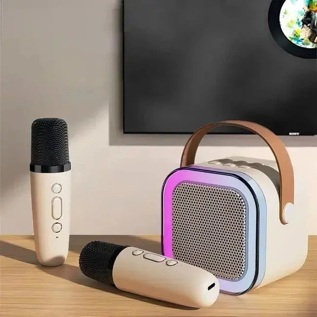 Детский беспроводной караоке микрофон с колонкой 2в1 К12 Беспроводная Bluetooth колонка - Фото 5 Детский беспроводной караоке микрофон с колонкой 2в1 К12 Беспроводная Bluetooth колонка - изображение 5