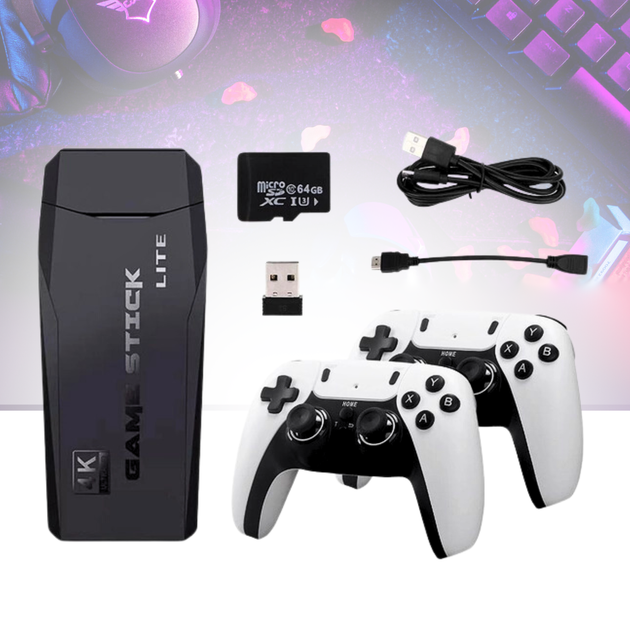 Ігрова приставка Game Box M8 64 ГБ Game Stick HDMI 4K 20000 - зображення 7