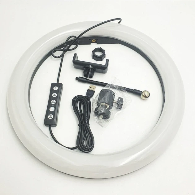 Кольцевая LED лампа 33 см RGBW 8 цветов светло подсветка SOFT RING LIGHT MJ33 - Фото 10 Кольцевая LED лампа 33 см RGBW 8 цветов светло подсветка SOFT RING LIGHT MJ33 - изображение 10