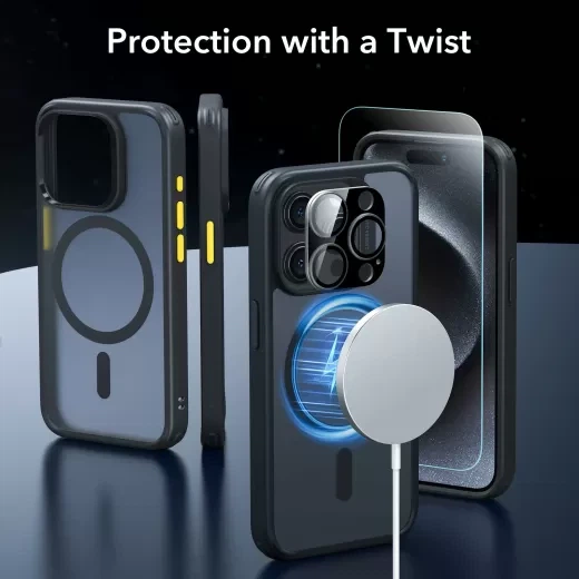 Чехол со стеклом ESR Classic Pro Case (HaloLock) Set Clear для iPhone 15 Pro (1A7230603) - изображение 2