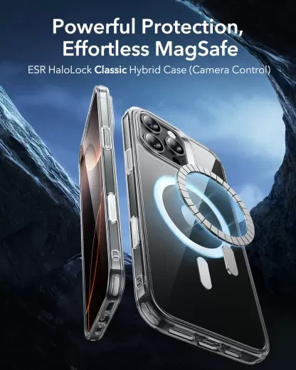 Чехол ESR Classic Hybrid Case (HaloLock) (Camera Control) Frosted Black для iPhone 16 Pro (1A81800201) - изображение 2