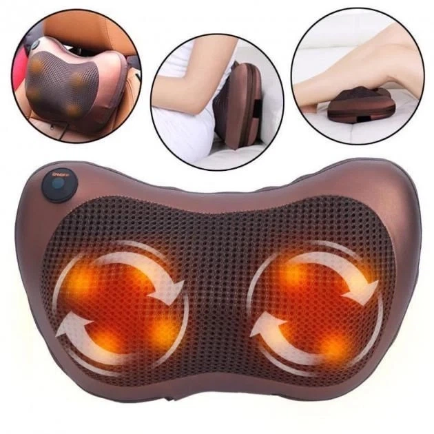 Масажна подушка для голови, шиї, попереку та стоп Massage Pillow з інфрачервоним підігрівом - зображення 10