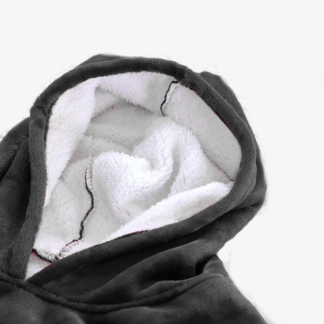 Плед Толстовка з каптуром та руками Huggle Hoodie 3-в-1 Плед з руками Двосторонній Теплий Худи Халат One size - Фото 6 Плед Толстовка з каптуром та руками Huggle Hoodie 3-в-1 Плед з руками Двосторонній Теплий Худи Халат One size - зображення 6