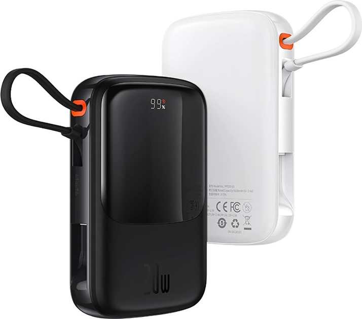 Powerbank Baseus Power Bank Qpow USB-C 10000 mAh 22.5 W White (PPQD020102) - obraz 14