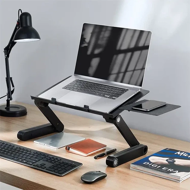 Столик трансформер для ноутбука Laptop Table T8 з охолодженням - зображення 10