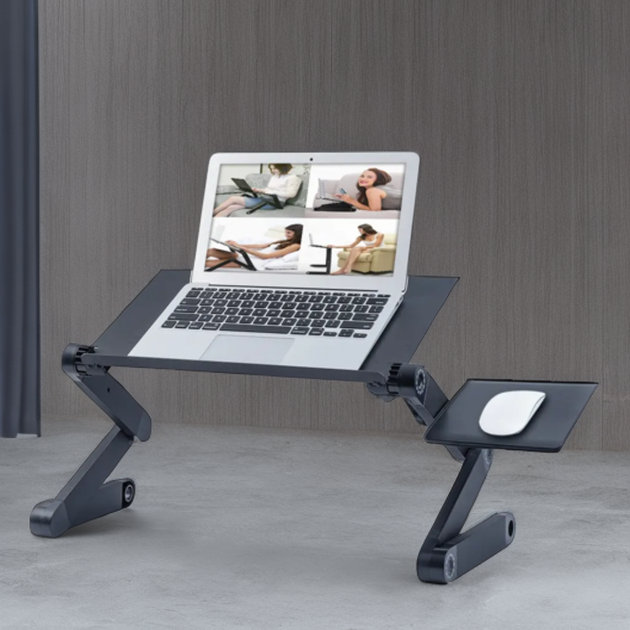 Столик трансформер для ноутбука Laptop Table T8 з охолодженням - зображення 11