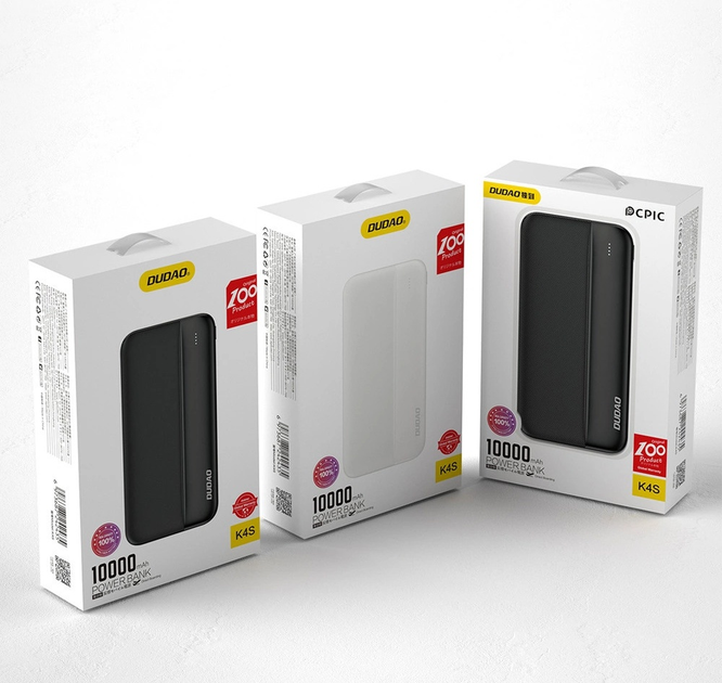 УМБ Dudao K4S 10000 mAh 2 x USB-A White (6977196680061) - зображення 6