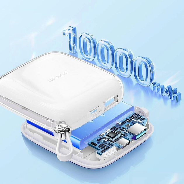 УМБ JOYROOM JR-L003 Jelly Series 10000 mAh Lightning 22.5 W White (6956116721572) - зображення 13