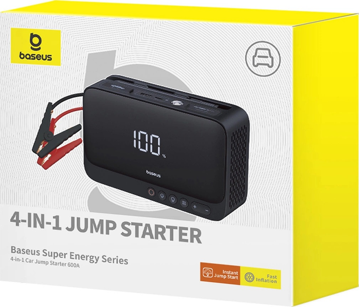 Автомобільний пуско-зарядний пристрій Baseus Super Energy Mega Series BS-CH013 4 в 1 600A Black (C00245902111-00) - зображення 8